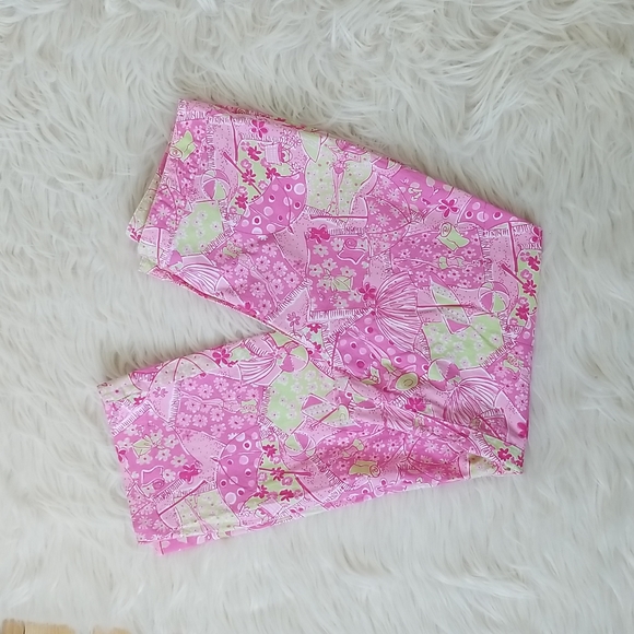 Vintage Lilly Pulitzer Beach Blanket Bingo Crop Pants, Size 0 - Picture 8 of 9